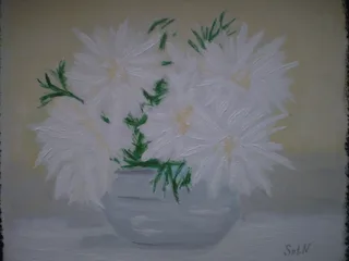 Білі квіти, моя перша картина