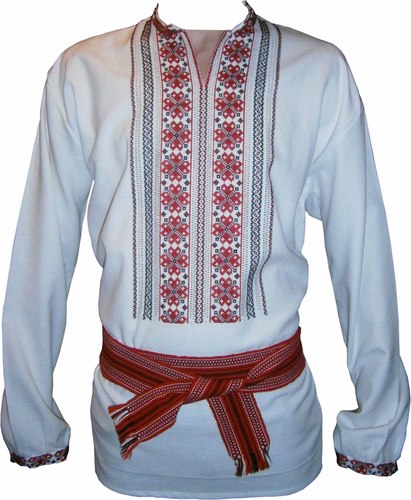 Вишиванка ручної роботи, чоловіча вишита сорочка "Подільська"