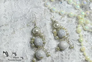 Сережки "Ніжність кахолонга"
http://vk.com/craftirs
