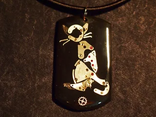 Кулон "Космический кот", стимпанк