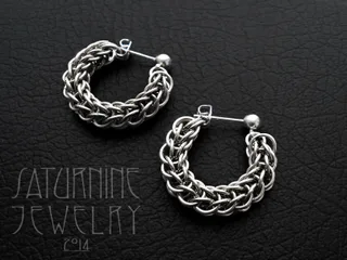 Серьги-гвоздики из мельхиора