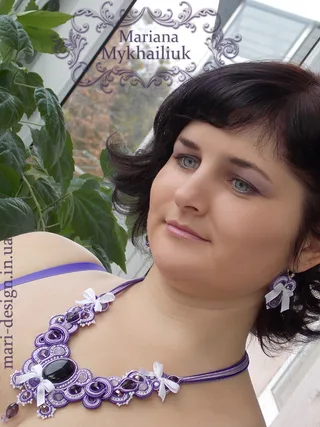 Комплект з сутажа "Запах бузку"