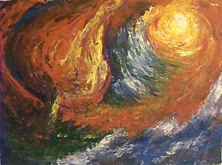 "вогонь", акрил, картон, 40*50