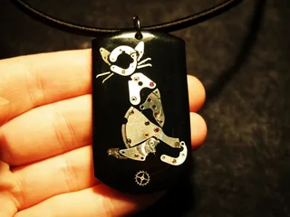 Кулон "Космический кот", стимпанк