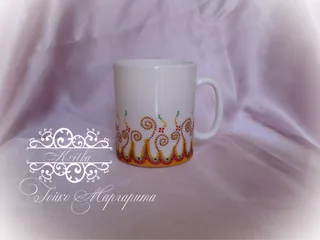 Точечная роспись кружки