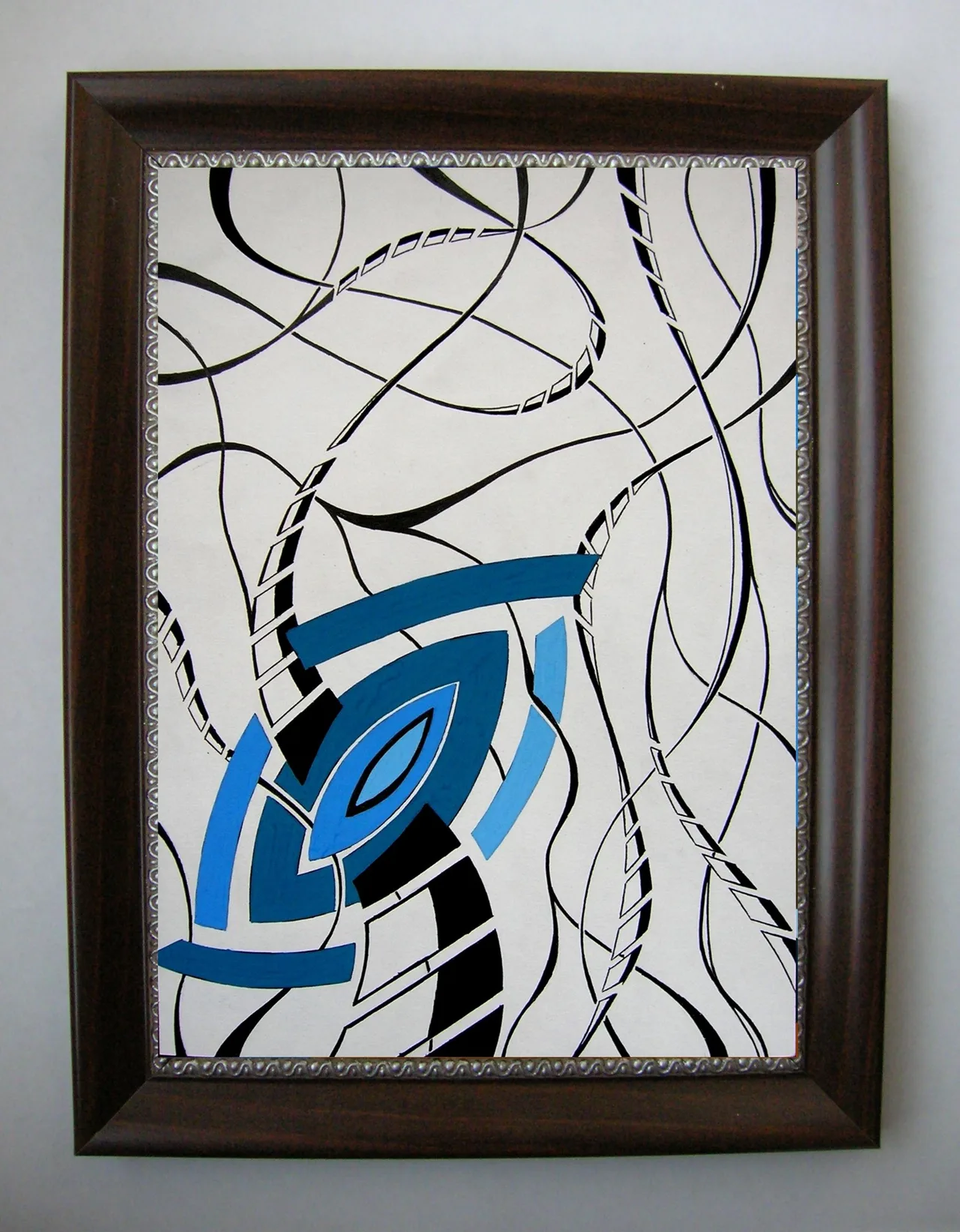 Графіка.Розмір роботи без рамки 30 на 21 см.Виконана тушю і гуашю