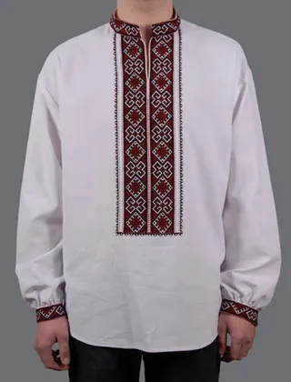Вишиванка ручної роботи, чоловіча вишита сорочка "РЕП'ЯХ"