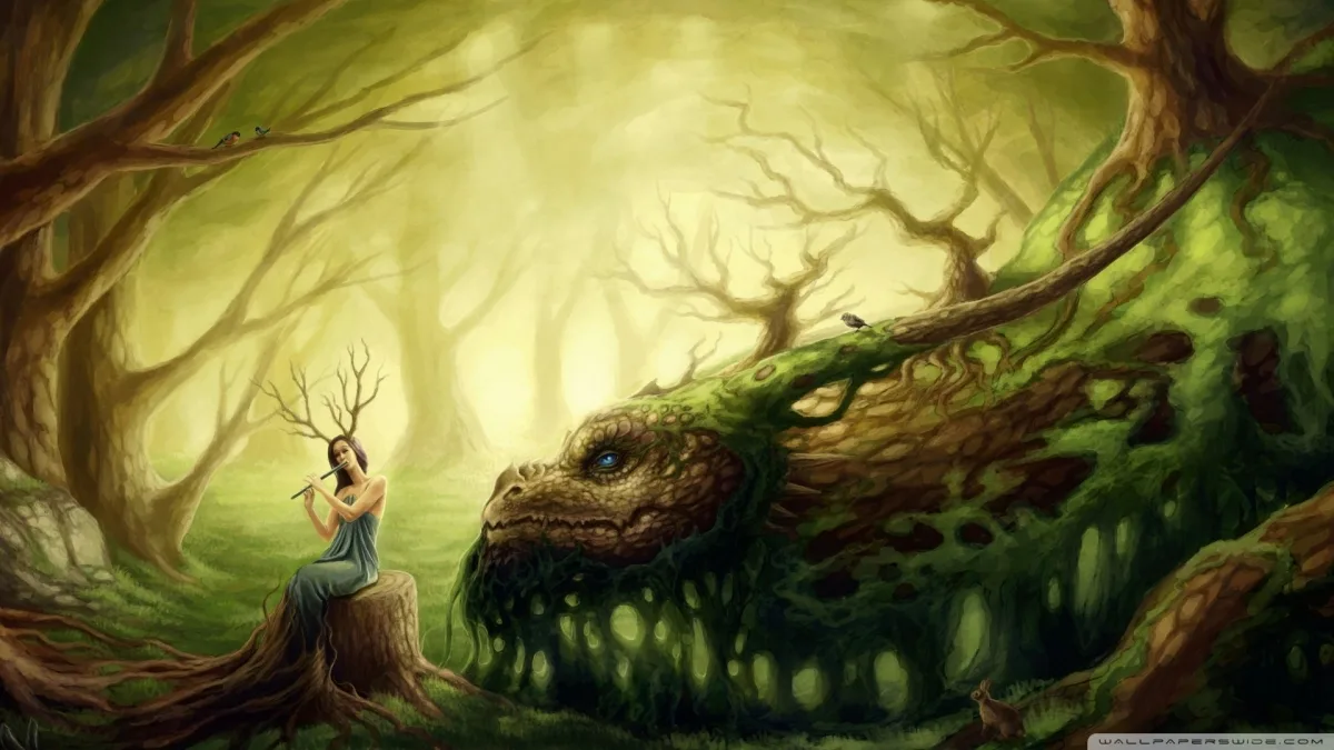 Mädchen mit Drachen