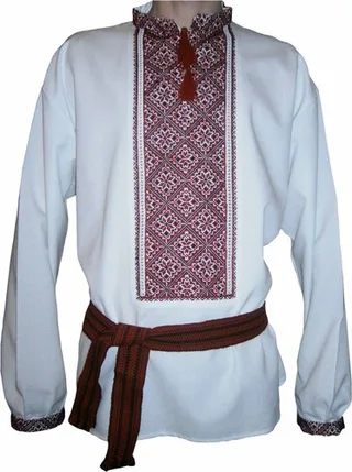 Вишиванка ручної роботи, чоловіча вишита сорочка "Покутська зірка"