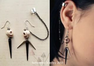 Серьги с каффом