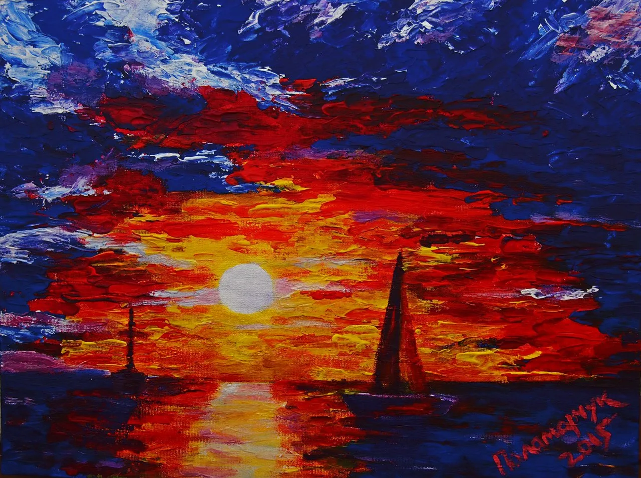 Закат на море