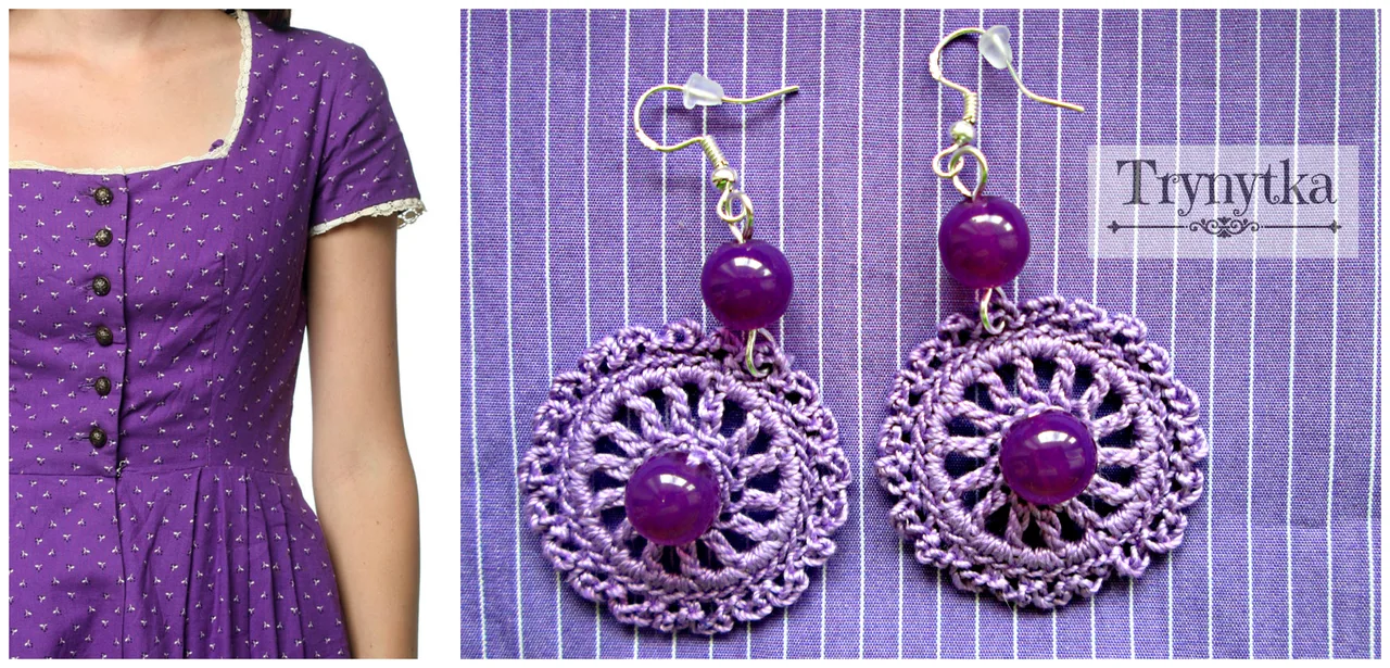 Сережки "Vanilla purple"
