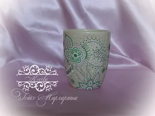 Точечная роспись кружки