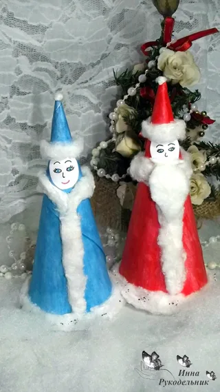 Дід Мороз та Снігурочка із паперу
http://vk.com/craftirs